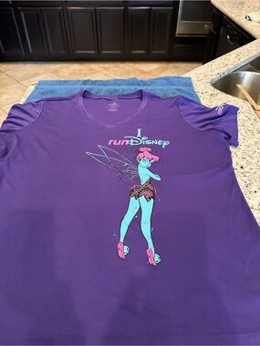 Disney RunDisney Purple Performance Top with Sassy Tinkerbell
